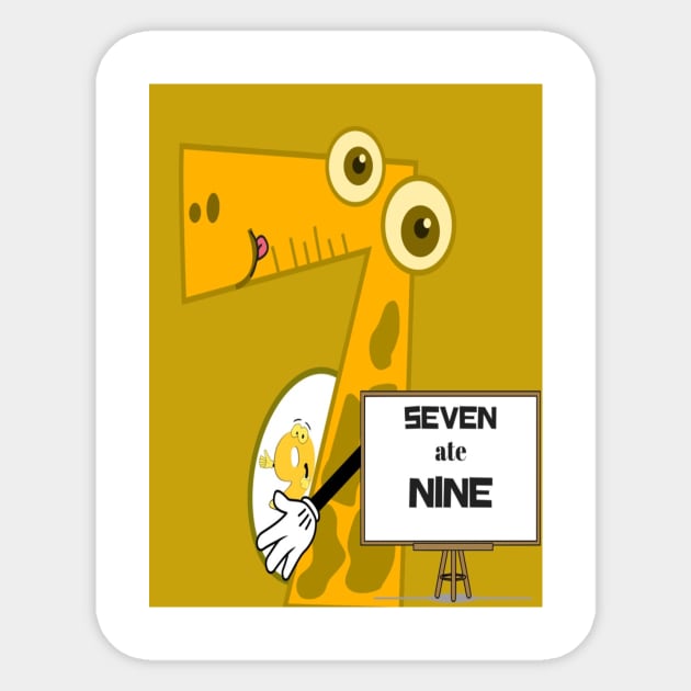 SEVEN ate NINE Sticker by Smartguy11